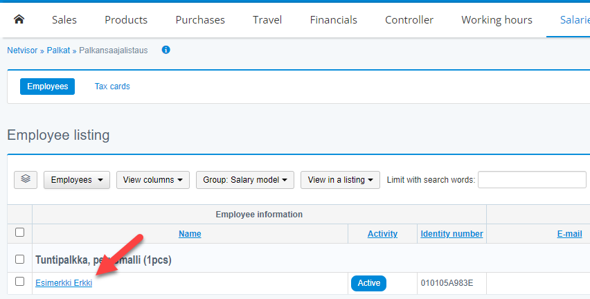 Netvisor work time flow examples | Documentation | Postman API Network