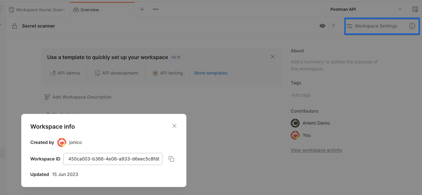 Workspace Secret Scanner | Get Started | Postman API Network