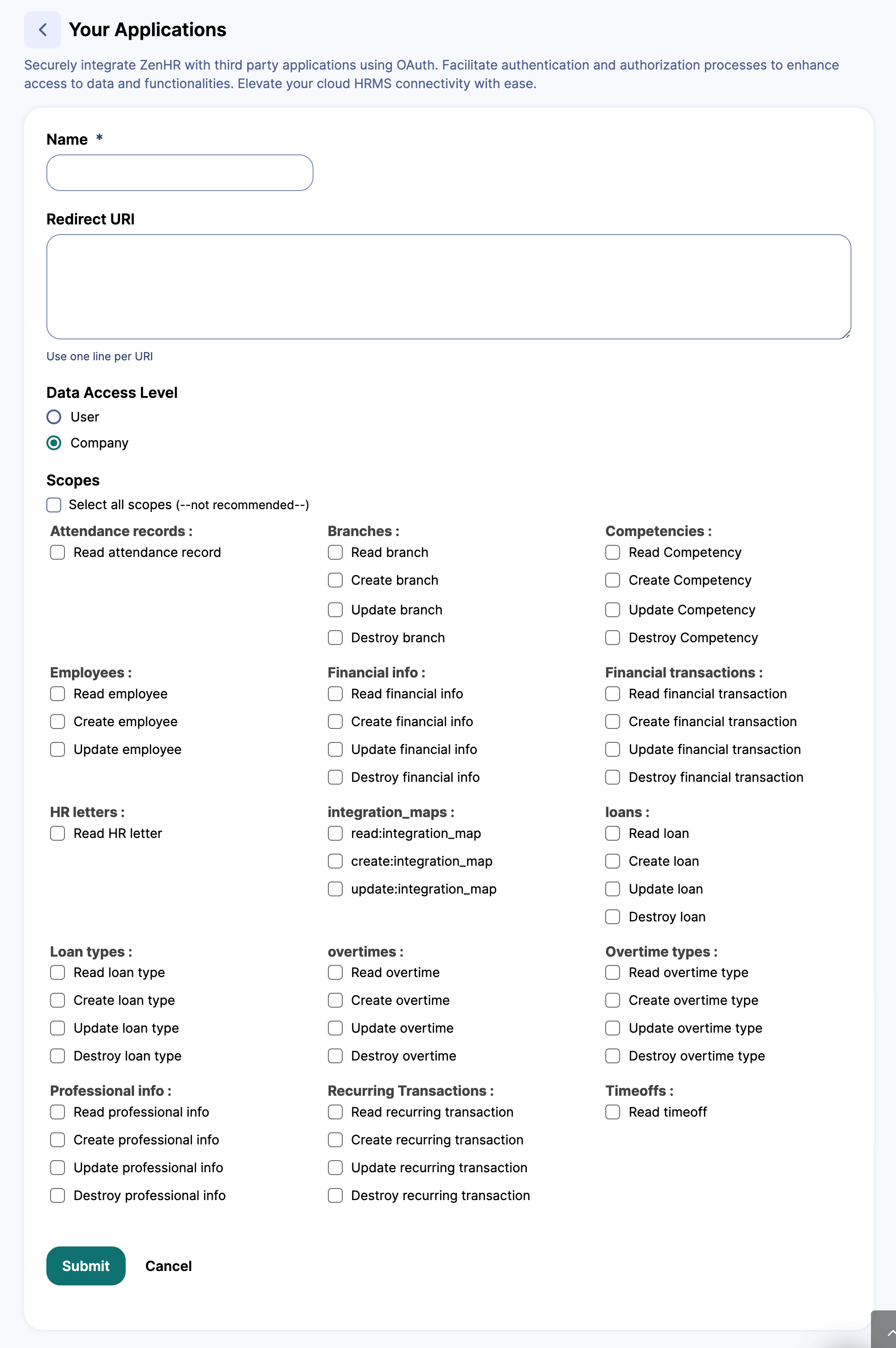ZenHR APIs Documentation