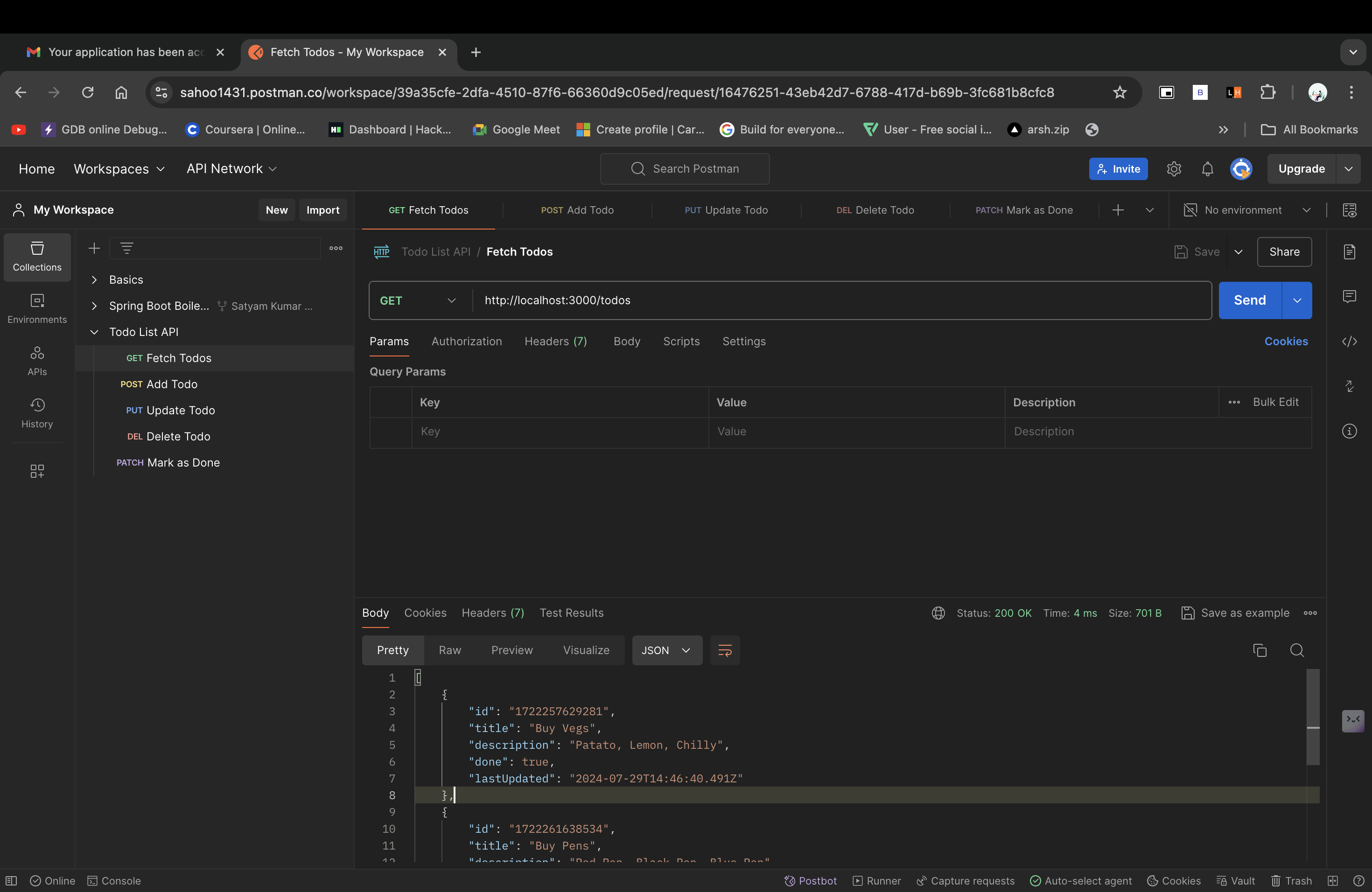 Todo List API