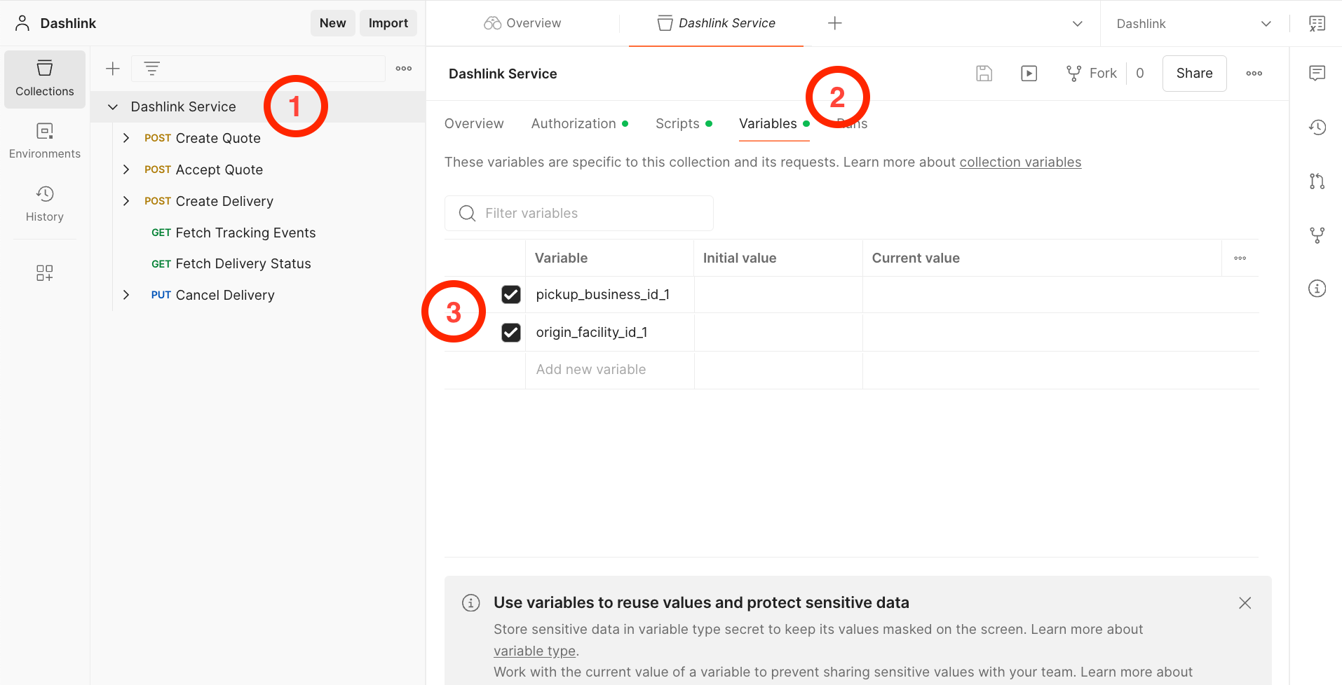 Dashlink | Postman API Network