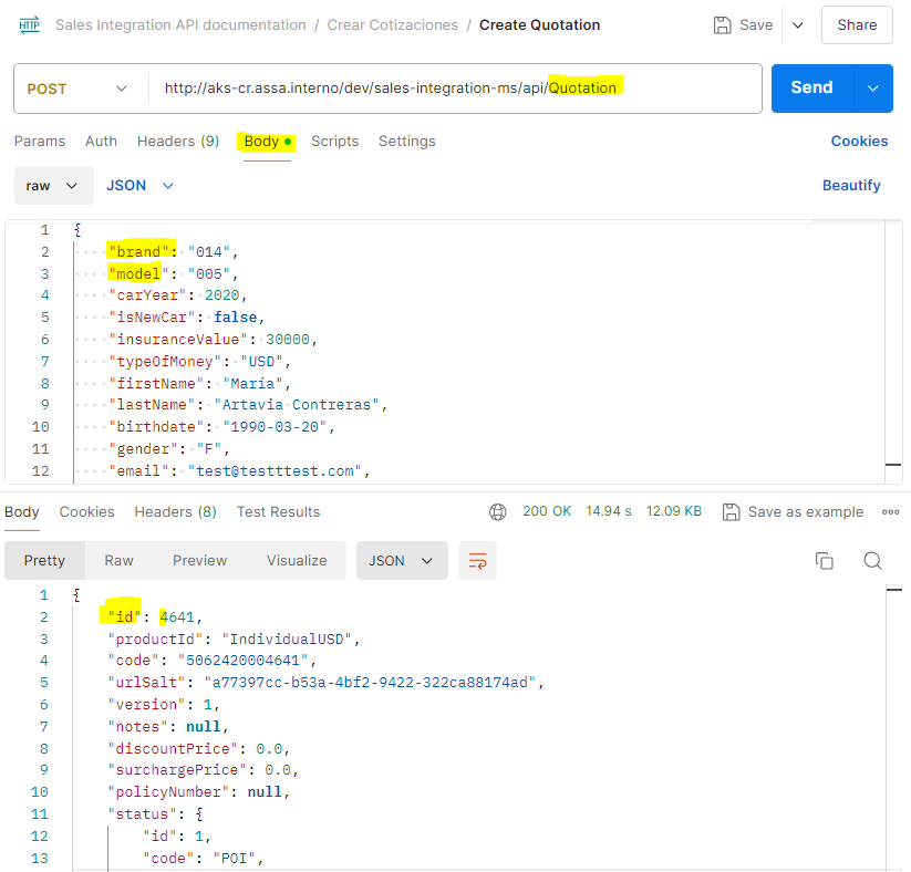 Sales Integration API documentation | Documentation | Postman API Network