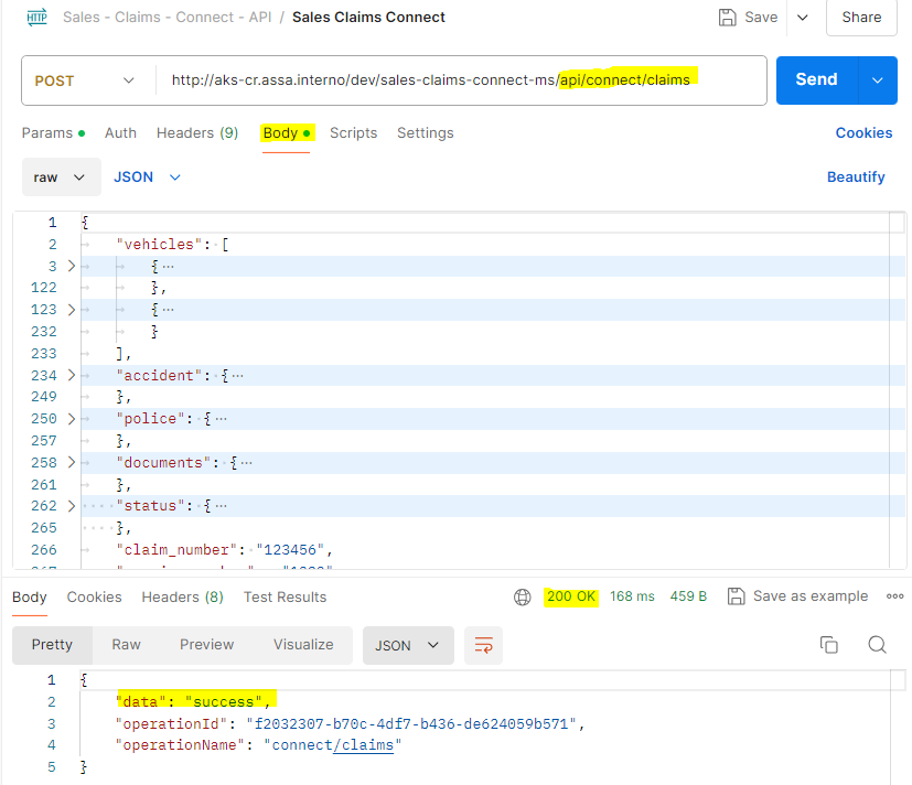Sales - Claims - Connect - API | Claims Connect API | Postman API Network