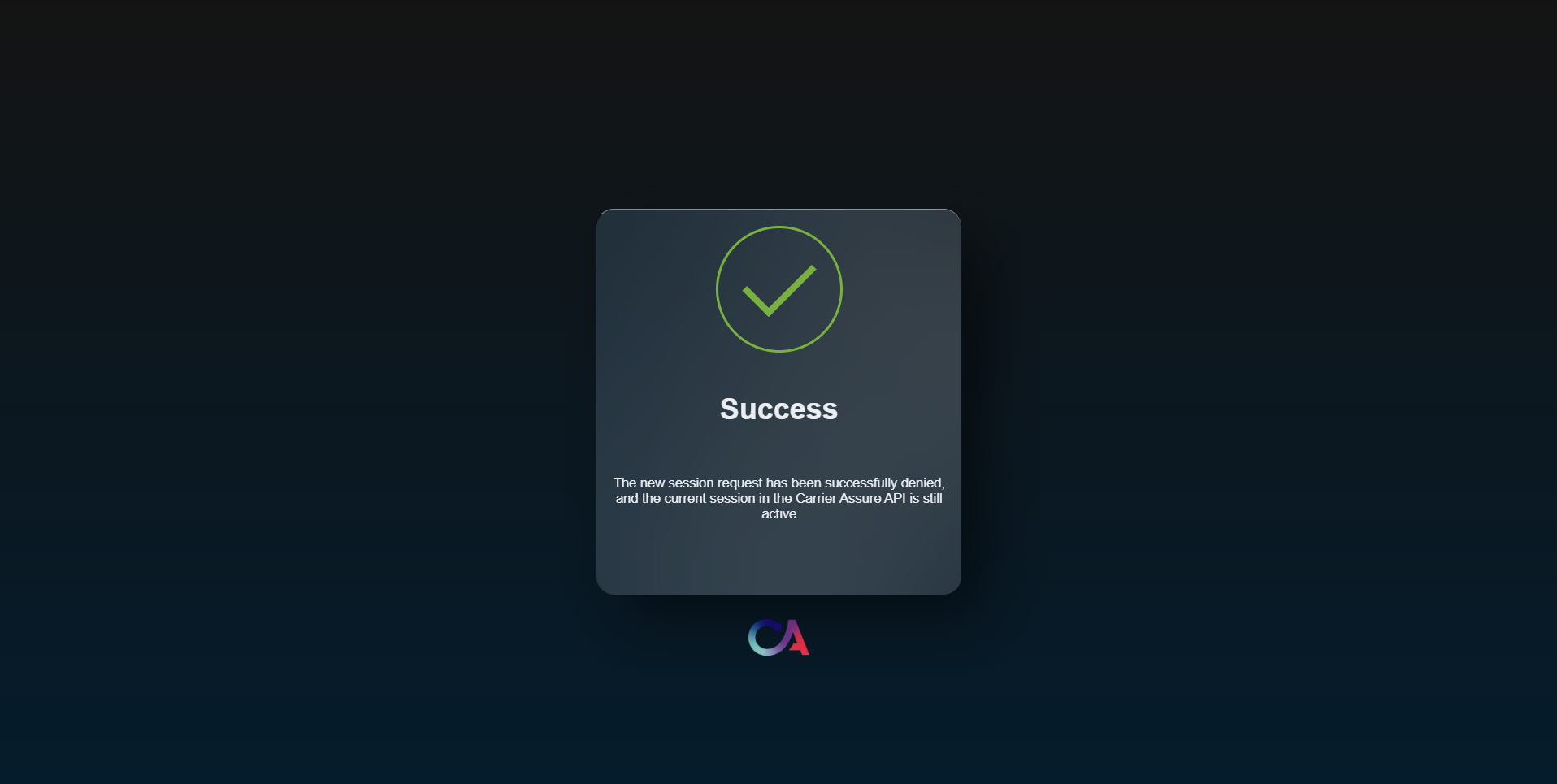 Carrier assure api