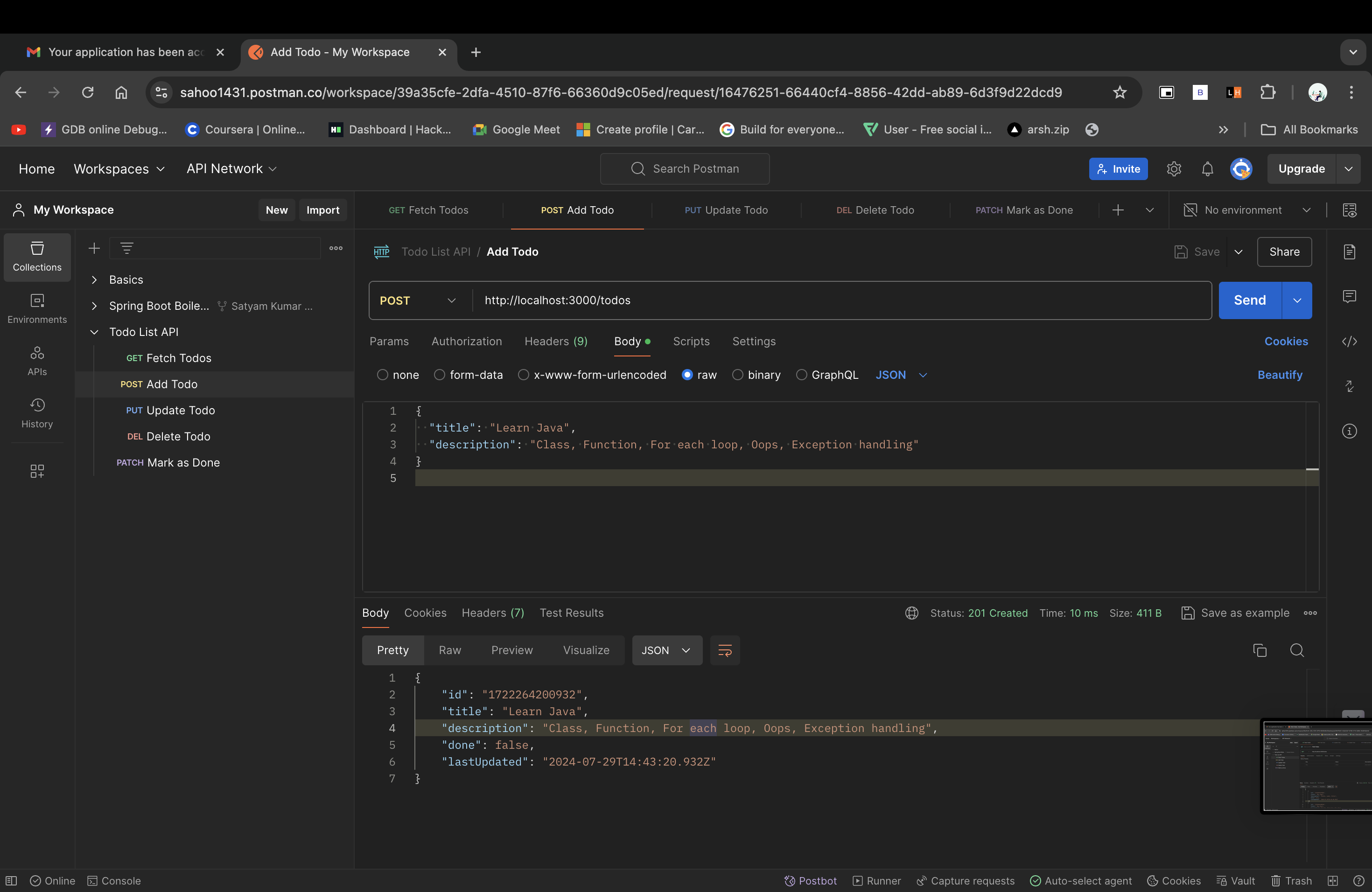 Todo List API